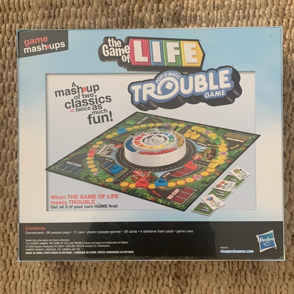 *NEW* Hasbro Gaming Game Mashups Life and Trouble - Picture 3 of 6